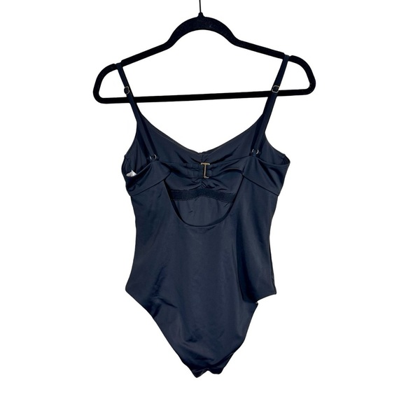 NEW NWT Andie The Symi Ruched One Piece Bathing Suit Swimsuit Eco Nylon in Black - Picture 6 of 12